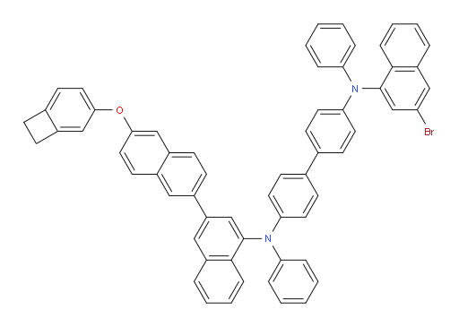 N4-(6'-(bicyclo[4.2.0]octa-1,3,5-trien-3-yloxy)-[2,2'-binaphthalen]-4-yl)-N4'-(3-bromonaphthalen-1-yl)-N4,N4'-diphenyl-[1,1'-biphenyl]-4,4'-diamine