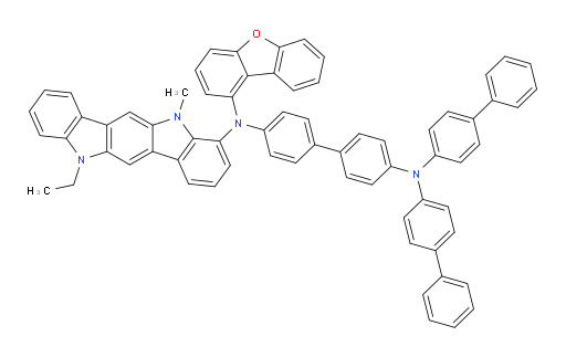N4,N4-di([1,1'-biphenyl]-4-yl)-N4'-(dibenzo[b,d]furan-1-yl)-N4'-(11-ethyl-5-methyl-5,11-dihydroindolo[3,2-b]carbazol-4-yl)-[1,1'-biphenyl]-4,4'-diamine