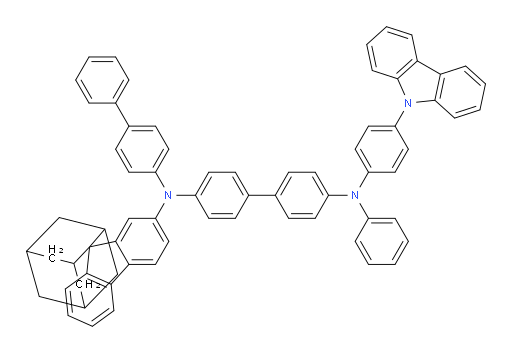 N4-(4-(9H-carbazol-9-yl)phenyl)-N4'-([1,1'-biphenyl]-4-yl)-N4-phenyl-N4'-(spiro[adamantane-2,9'-fluoren]-2'-yl)-[1,1'-biphenyl]-4,4'-diamine