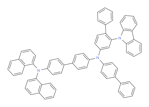 N4-(2-(9H-carbazol-9-yl)-[1,1'-biphenyl]-4-yl)-N4-([1,1'-biphenyl]-4-yl)-N4',N4'-di(naphthalen-1-yl)-[1,1'-biphenyl]-4,4'-diamine