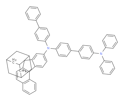 N4-([1,1'-biphenyl]-4-yl)-N4',N4'-diphenyl-N4-(spiro[adamantane-2,7'-benzo[c]fluoren]-9'-yl)-[1,1'-biphenyl]-4,4'-diamine