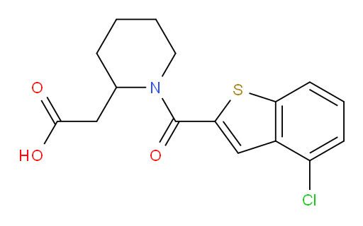 2-(1-(4-chlorobenzo[b]thiophene-2-carbonyl)piperidin-2-yl)acetic acid