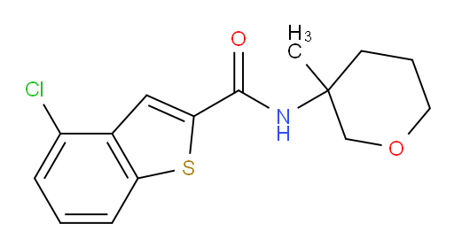 4-chloro-N-(3-methyltetrahydro-2H-pyran-3-yl)benzo[b]thiophene-2-carboxamide