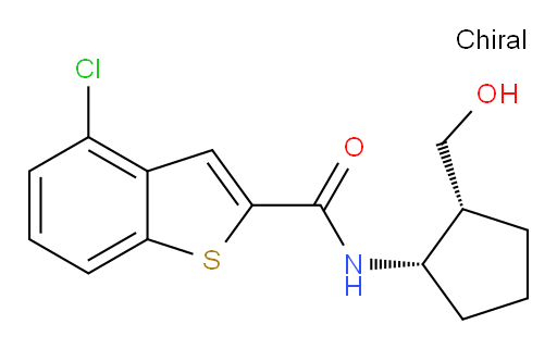 4-chloro-N-((1S,2R)-2-(hydroxymethyl)cyclopentyl)benzo[b]thiophene-2-carboxamide