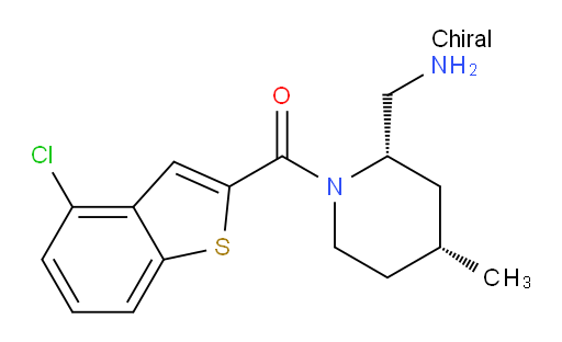 ((2S,4R)-2-(aminomethyl)-4-methylpiperidin-1-yl)(4-chlorobenzo[b]thiophen-2-yl)methanone
