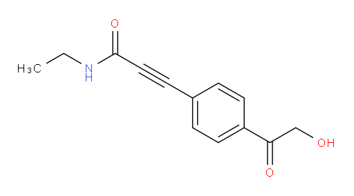 N-ethyl-3-(4-(2-hydroxyacetyl)phenyl)propiolamide