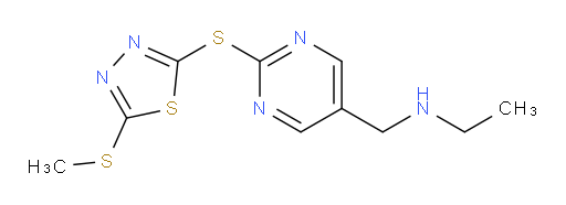N-((2-((5-(methylthio)-1,3,4-thiadiazol-2-yl)thio)pyrimidin-5-yl)methyl)ethanamine