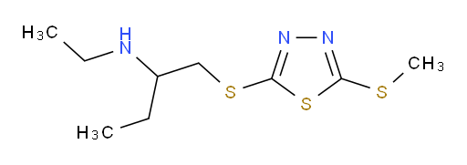 N-ethyl-1-((5-(methylthio)-1,3,4-thiadiazol-2-yl)thio)butan-2-amine