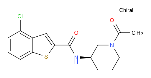 (R)-N-(1-acetylpiperidin-3-yl)-4-chlorobenzo[b]thiophene-2-carboxamide
