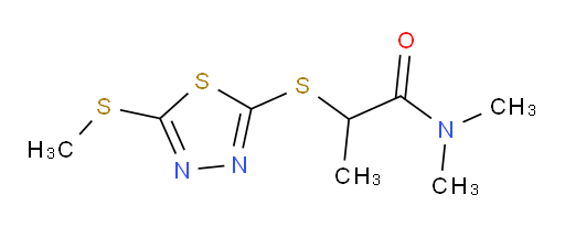 N,N-dimethyl-2-((5-(methylthio)-1,3,4-thiadiazol-2-yl)thio)propanamide