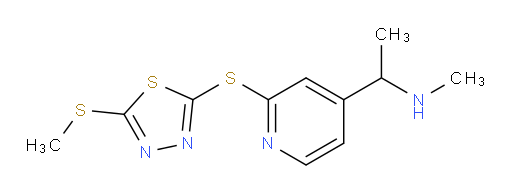 N-methyl-1-(2-((5-(methylthio)-1,3,4-thiadiazol-2-yl)thio)pyridin-4-yl)ethanamine