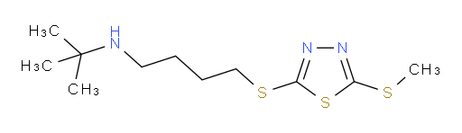 N-(tert-butyl)-4-((5-(methylthio)-1,3,4-thiadiazol-2-yl)thio)butan-1-amine