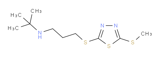N-(tert-butyl)-3-((5-(methylthio)-1,3,4-thiadiazol-2-yl)thio)propan-1-amine