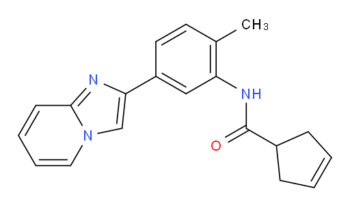 N-(5-(imidazo[1,2-a]pyridin-2-yl)-2-methylphenyl)cyclopent-3-enecarboxamide