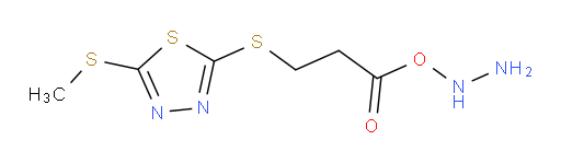 2-((3-(hydrazinyloxy)-3-oxopropyl)thio)-5-(methylthio)-1,3,4-thiadiazole
