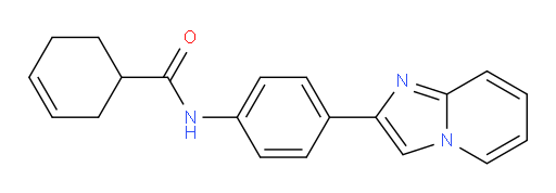 N-(4-(imidazo[1,2-a]pyridin-2-yl)phenyl)cyclohex-3-enecarboxamide