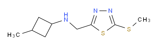 3-methyl-N-((5-(methylthio)-1,3,4-thiadiazol-2-yl)methyl)cyclobutanamine