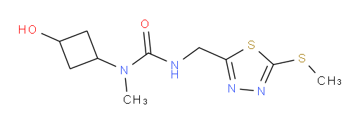 1-(3-hydroxycyclobutyl)-1-methyl-3-((5-(methylthio)-1,3,4-thiadiazol-2-yl)methyl)urea