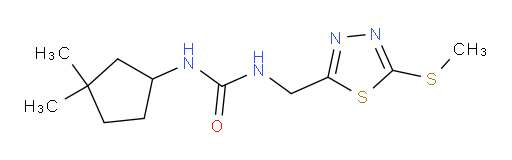 1-(3,3-dimethylcyclopentyl)-3-((5-(methylthio)-1,3,4-thiadiazol-2-yl)methyl)urea