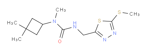 1-(3,3-dimethylcyclobutyl)-1-methyl-3-((5-(methylthio)-1,3,4-thiadiazol-2-yl)methyl)urea