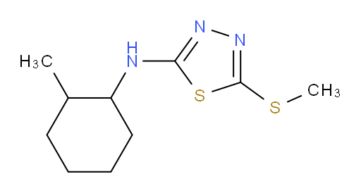 N-(2-methylcyclohexyl)-5-(methylthio)-1,3,4-thiadiazol-2-amine