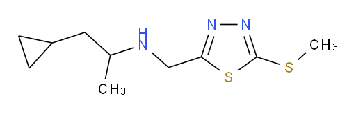 1-cyclopropyl-N-((5-(methylthio)-1,3,4-thiadiazol-2-yl)methyl)propan-2-amine