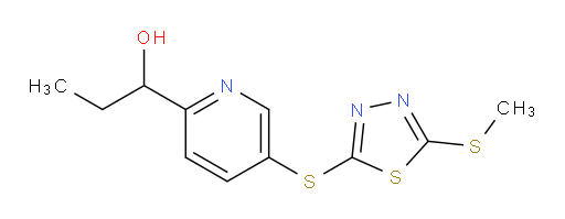 1-(5-((5-(methylthio)-1,3,4-thiadiazol-2-yl)thio)pyridin-2-yl)propan-1-ol