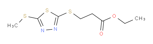 ethyl 3-((5-(methylthio)-1,3,4-thiadiazol-2-yl)thio)propanoate