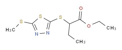 ethyl 2-((5-(methylthio)-1,3,4-thiadiazol-2-yl)thio)butanoate