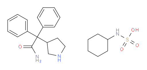 2,2-diphenyl-2-(pyrrolidin-3-yl)acetamide cyclohexylsulfamate