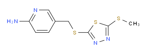 5-(((5-(methylthio)-1,3,4-thiadiazol-2-yl)thio)methyl)pyridin-2-amine