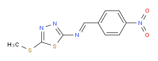 (E)-5-(methylthio)-N-(4-nitrobenzylidene)-1,3,4-thiadiazol-2-amine