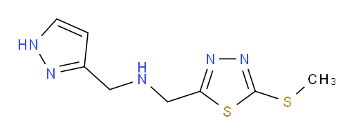 N-((1H-pyrazol-3-yl)methyl)-1-(5-(methylthio)-1,3,4-thiadiazol-2-yl)methanamine