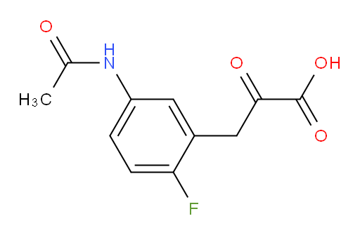 3-(5-acetamido-2-fluorophenyl)-2-oxopropanoic acid