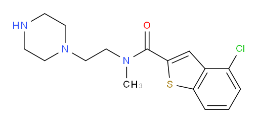4-chloro-N-methyl-N-(2-(piperazin-1-yl)ethyl)benzo[b]thiophene-2-carboxamide