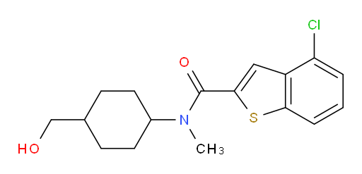 4-chloro-N-(4-(hydroxymethyl)cyclohexyl)-N-methylbenzo[b]thiophene-2-carboxamide