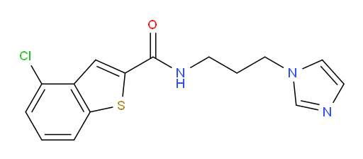 N-(3-(1H-imidazol-1-yl)propyl)-4-chlorobenzo[b]thiophene-2-carboxamide