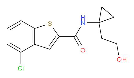 4-chloro-N-(1-(2-hydroxyethyl)cyclopropyl)benzo[b]thiophene-2-carboxamide