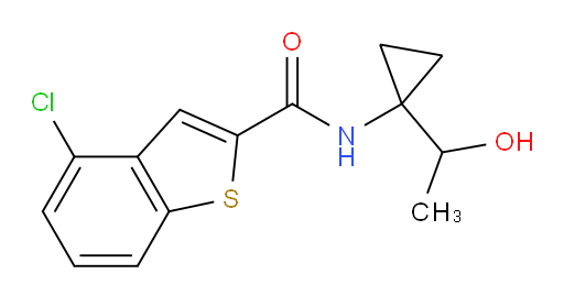 4-chloro-N-(1-(1-hydroxyethyl)cyclopropyl)benzo[b]thiophene-2-carboxamide