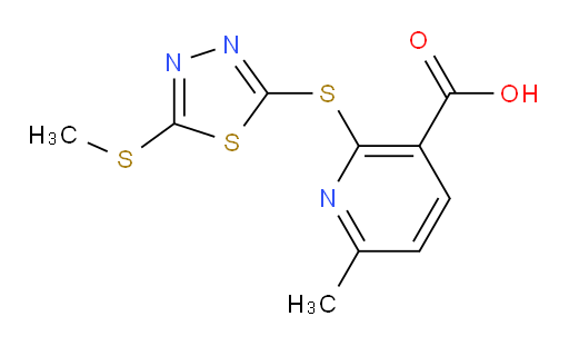 6-methyl-2-((5-(methylthio)-1,3,4-thiadiazol-2-yl)thio)nicotinic acid
