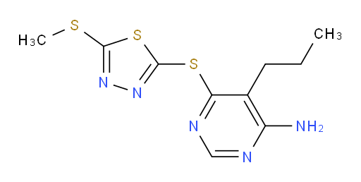 6-((5-(methylthio)-1,3,4-thiadiazol-2-yl)thio)-5-propylpyrimidin-4-amine