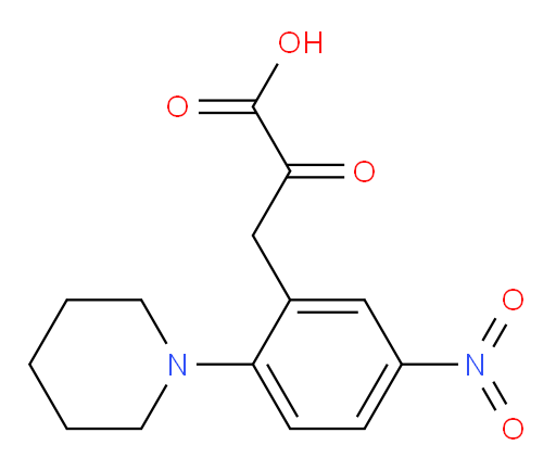 3-(5-nitro-2-(piperidin-1-yl)phenyl)-2-oxopropanoic acid