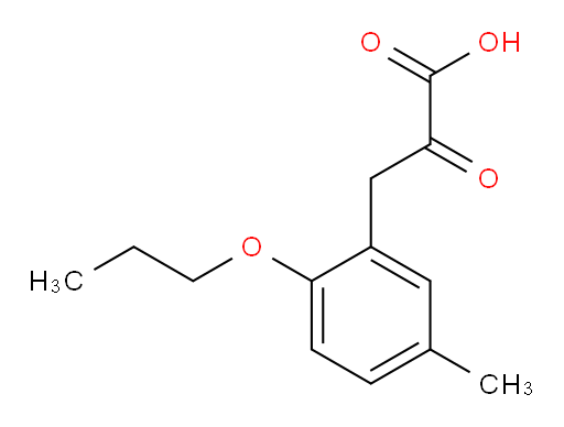 3-(5-methyl-2-propoxyphenyl)-2-oxopropanoic acid