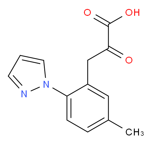 3-(5-methyl-2-(1H-pyrazol-1-yl)phenyl)-2-oxopropanoic acid