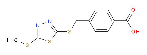 4-(((5-(methylthio)-1,3,4-thiadiazol-2-yl)thio)methyl)benzoic acid