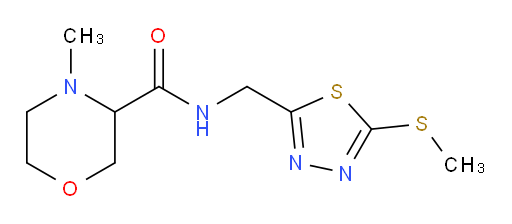 4-methyl-N-((5-(methylthio)-1,3,4-thiadiazol-2-yl)methyl)morpholine-3-carboxamide