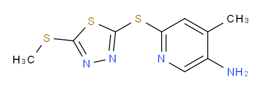 4-methyl-6-((5-(methylthio)-1,3,4-thiadiazol-2-yl)thio)pyridin-3-amine