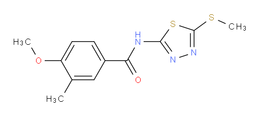 4-methoxy-3-methyl-N-(5-(methylthio)-1,3,4-thiadiazol-2-yl)benzamide