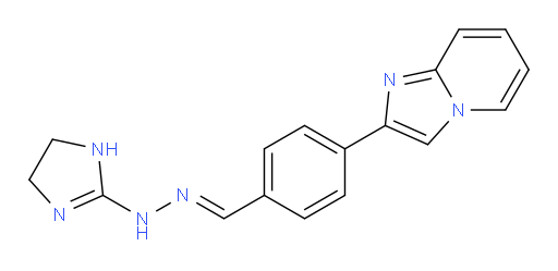 (E)-2-(4-((2-(4,5-dihydro-1H-imidazol-2-yl)hydrazono)methyl)phenyl)imidazo[1,2-a]pyridine