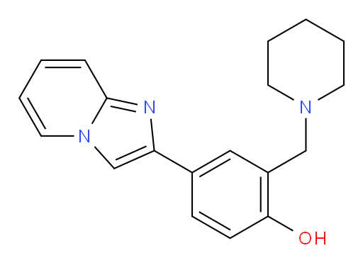 4-(imidazo[1,2-a]pyridin-2-yl)-2-(piperidin-1-ylmethyl)phenol